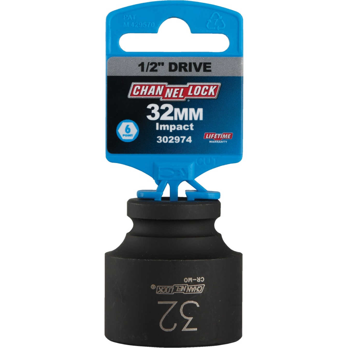 Channellock 1/2 In. Drive 32 mm 6-Point Shallow Metric Impact Socket Image 2