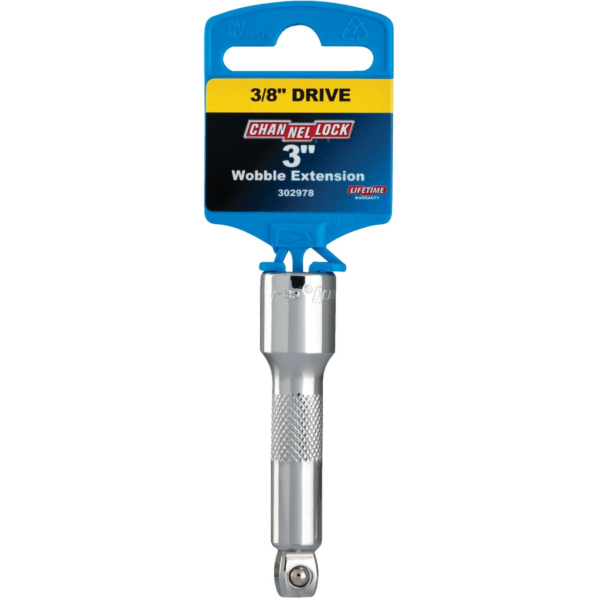 Channellock 3/8 In. Drive 3 In. Long Wobble Socket Extension Image 2