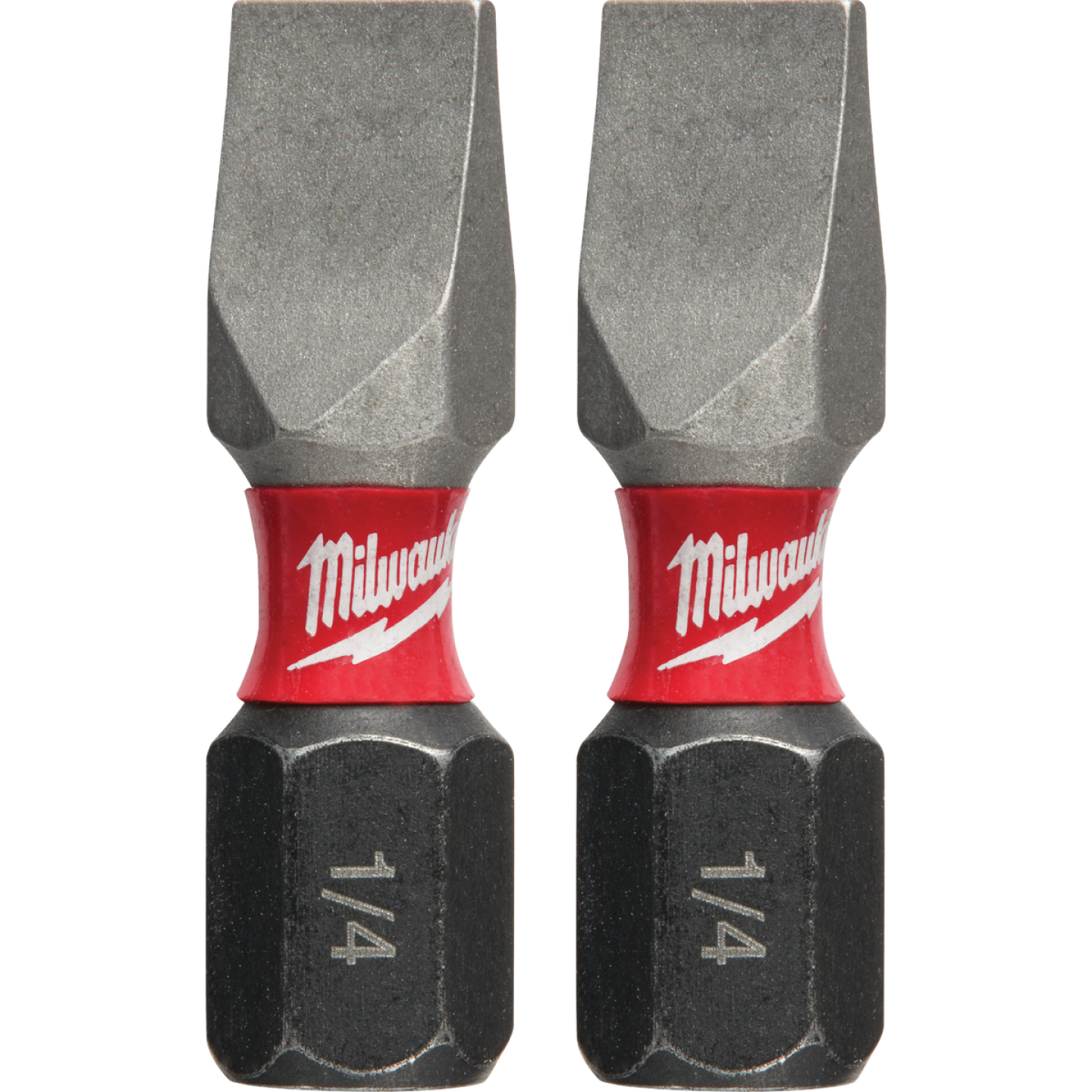 Milwaukee SHOCKWAVE #10 Slotted 1 In. Insert Impact Screwdriver Bit (2-Pack) Image 1