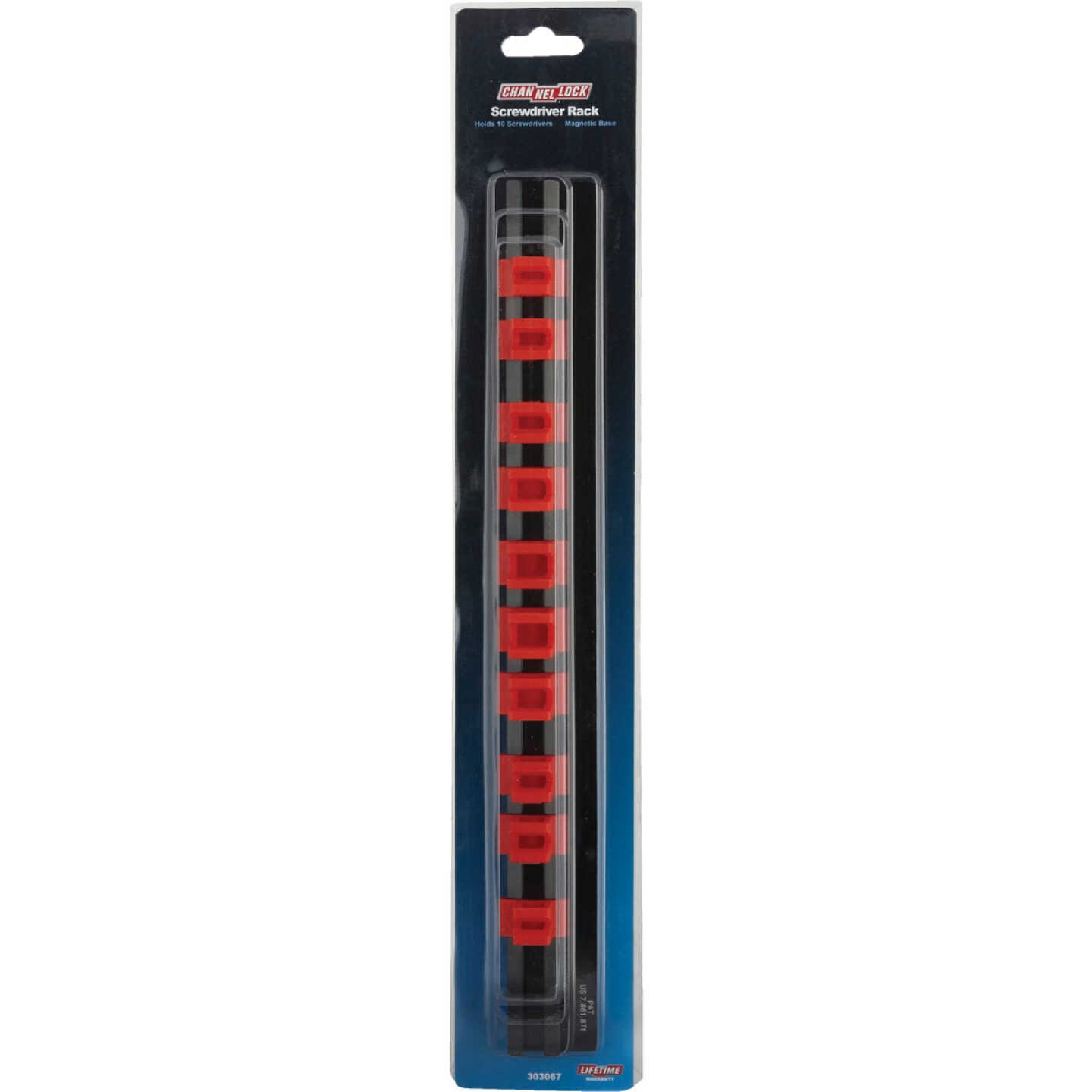 Channellock 1-5/8 In. W x 13-7/8 In. Screwdriver Rail, 10 Clips Image 2