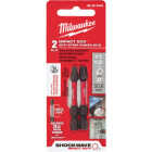 Milwaukee SHOCKWAVE #1 and #2 ECX 2 In. Power Impact Screwdriver Bit (2-Pack) Image 1