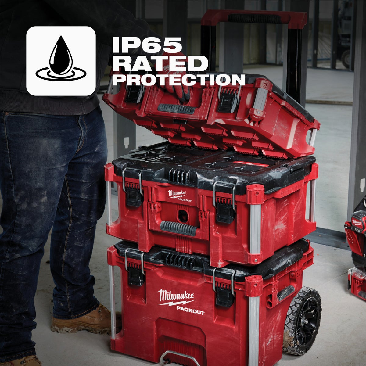 Milwaukee PACKOUT 16 In. x 6-1/2 In. Small Toolbox, 75 Lb. Capacity Image 4