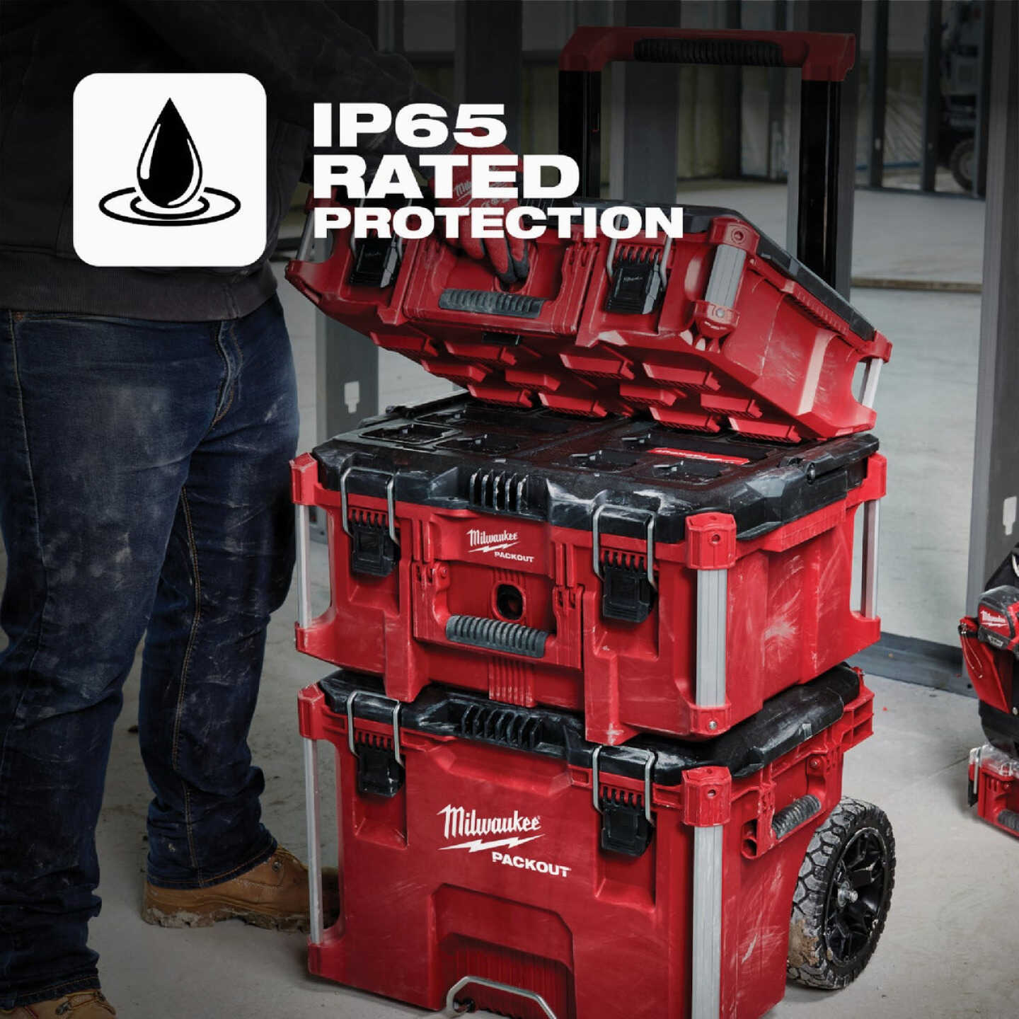 Milwaukee PACKOUT 16 In. x 6-1/2 In. Small Toolbox, 75 Lb. Capacity Image 4