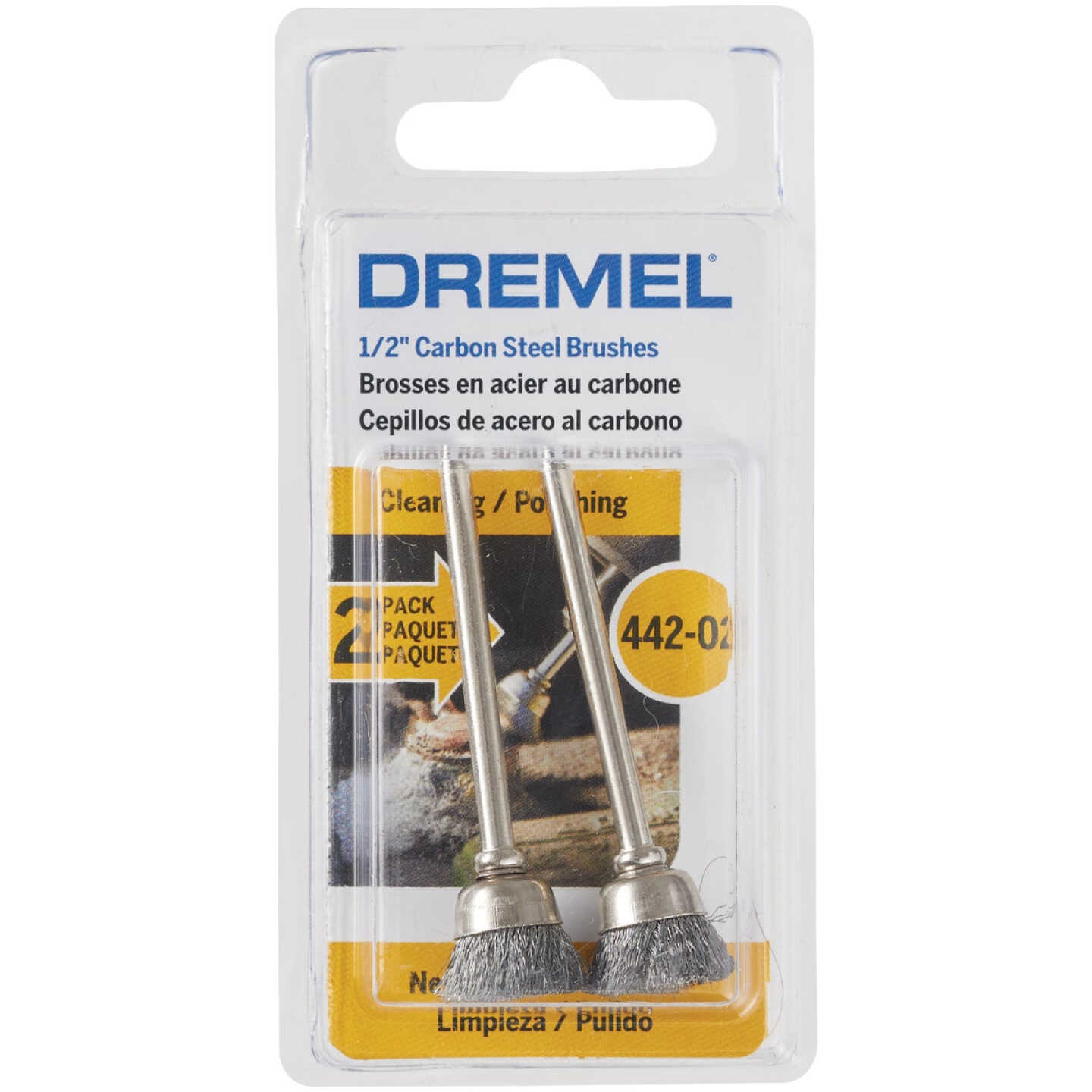 Dremel 1/2 In. Carbon Steel Wire Cleaning Brush (2-Pack) Image 4