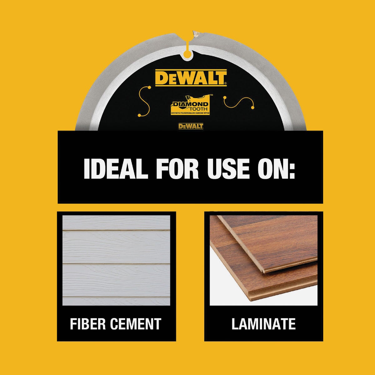 DEWALT 7-1/4 In. 4-Tooth PCD Fiber Cement Circular Saw Blade Image 4