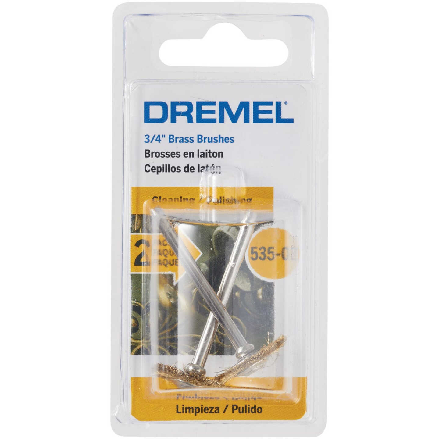 Dremel 3/4 In. Brass Wire General Purpose Brush (2-Pack) Image 3