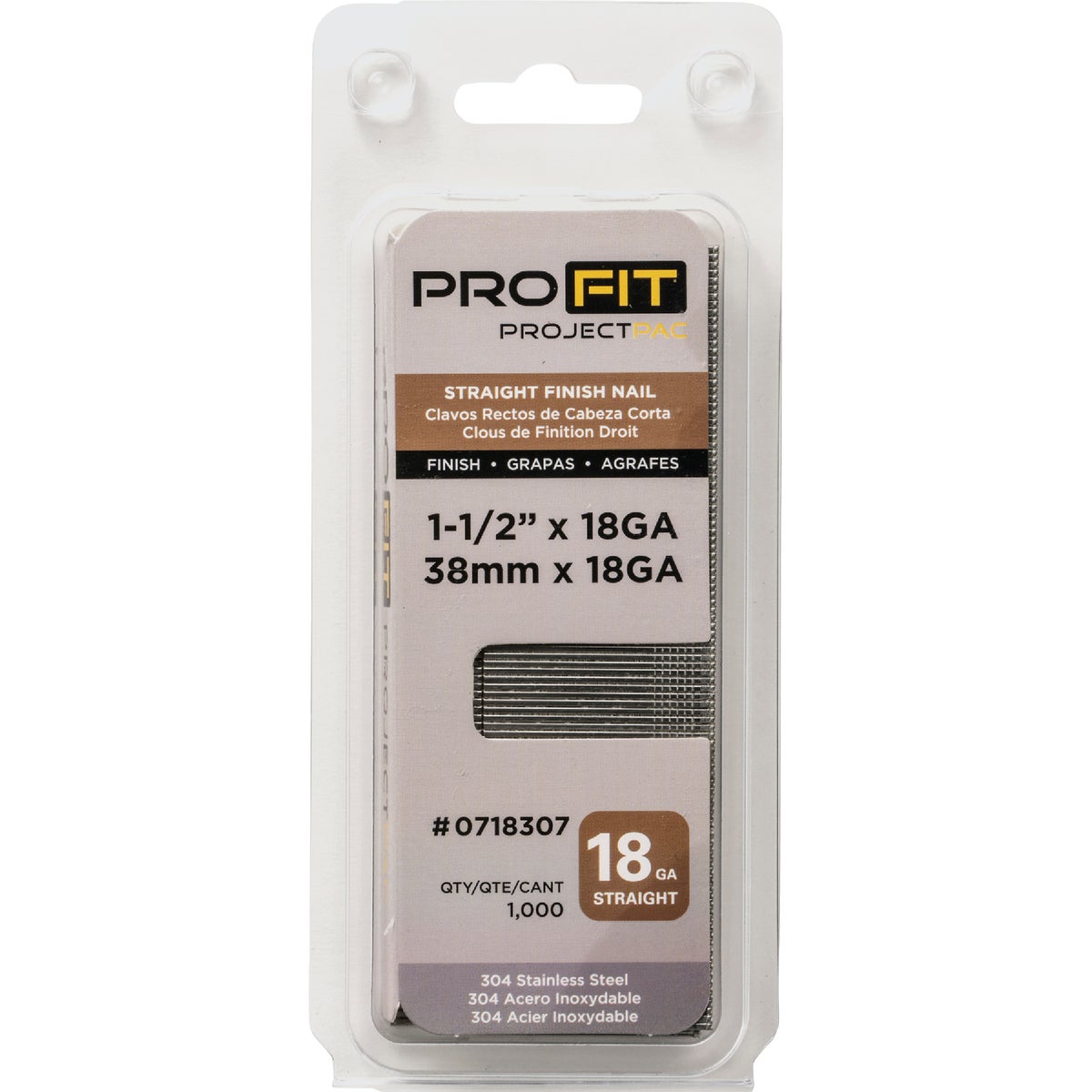 Pro-Fit 1-1/2 In. 18 Gauge 304-Stainless Steel Brad Nail (1000 Ct.) Image 2