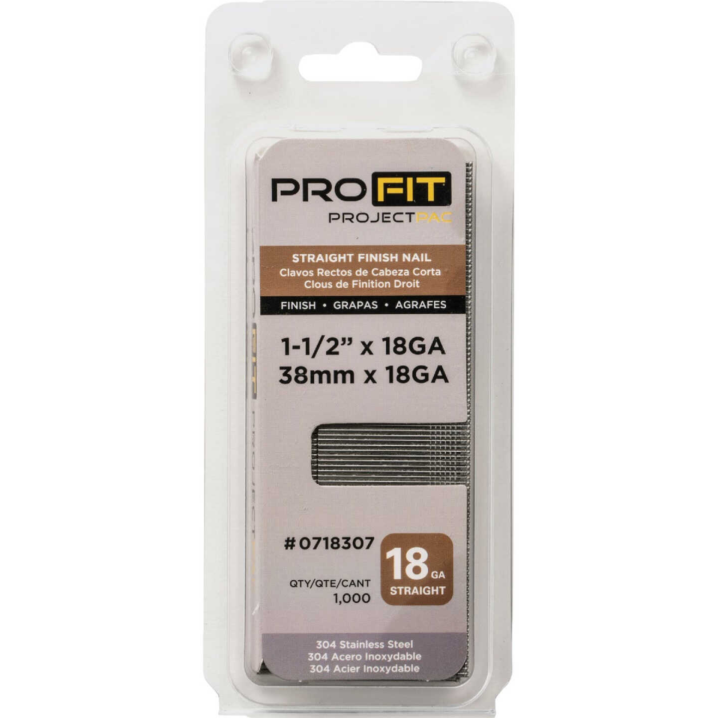 Pro-Fit 1-1/2 In. 18 Gauge 304-Stainless Steel Brad Nail (1000 Ct.) Image 2