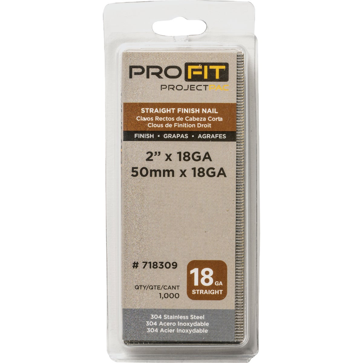 Pro-Fit 2 In. 18 Gauge 304-Stainless Steel Brad Nail (1000 Ct.) Image 2