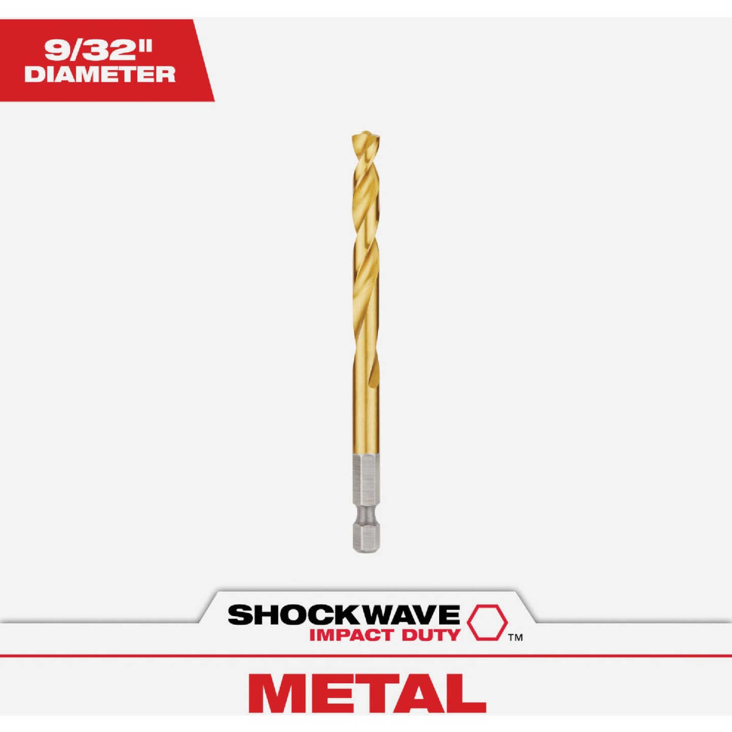 Milwaukee SHOCKWAVE Impact Duty 9/32 In. Titanium Hex Shank Drill Bit Image 1