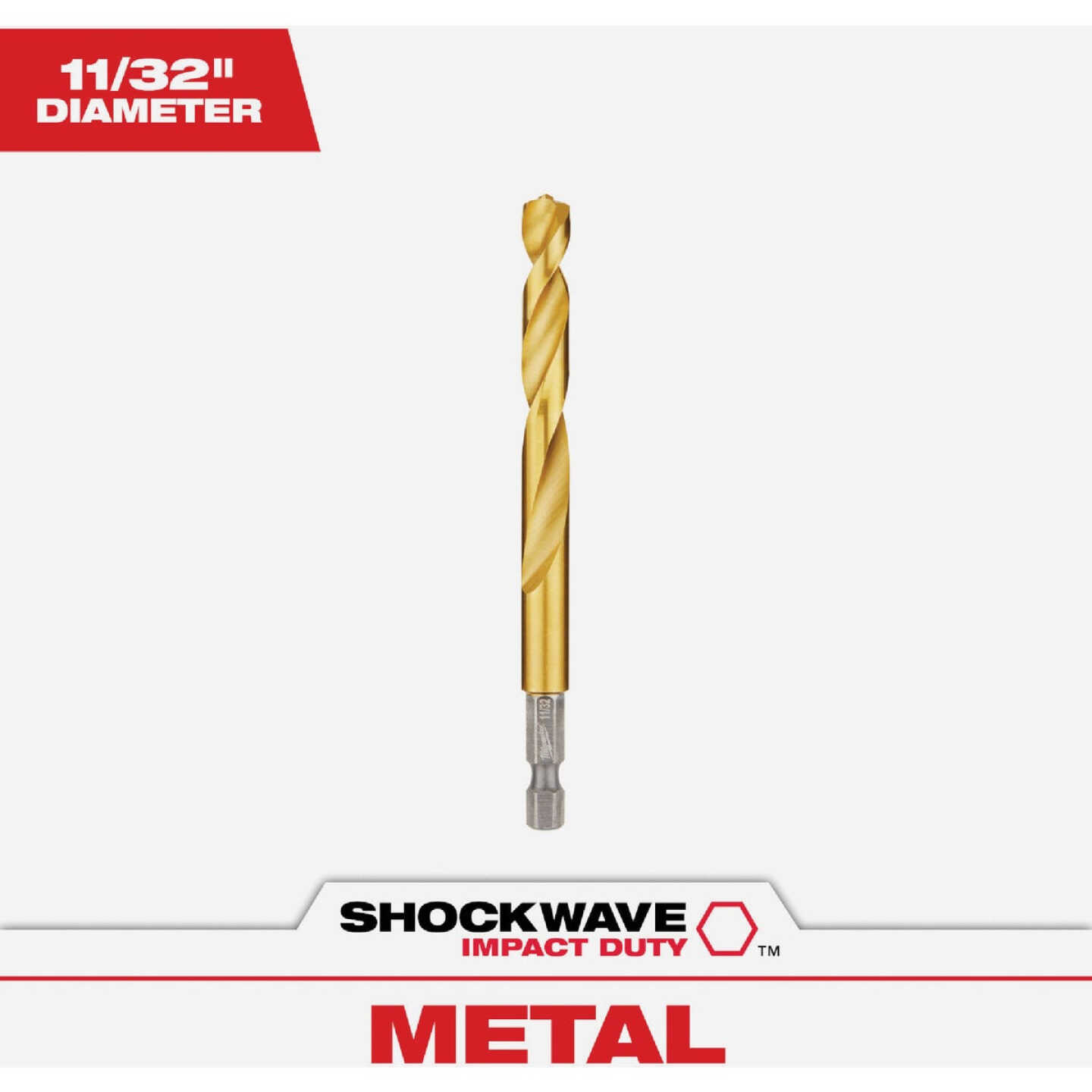 Milwaukee SHOCKWAVE Impact Duty 11/32 In. Titanium Hex Shank Drill Bit Image 1