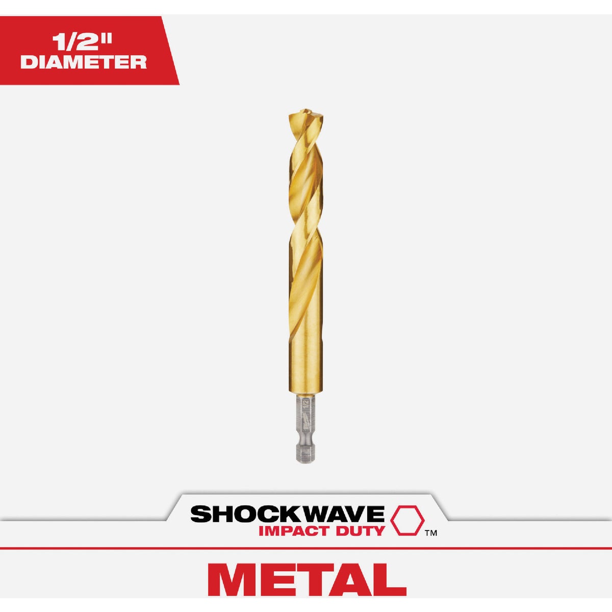 Milwaukee SHOCKWAVE Impact Duty 1/2 In. Titanium Hex Shank Drill Bit Image 1