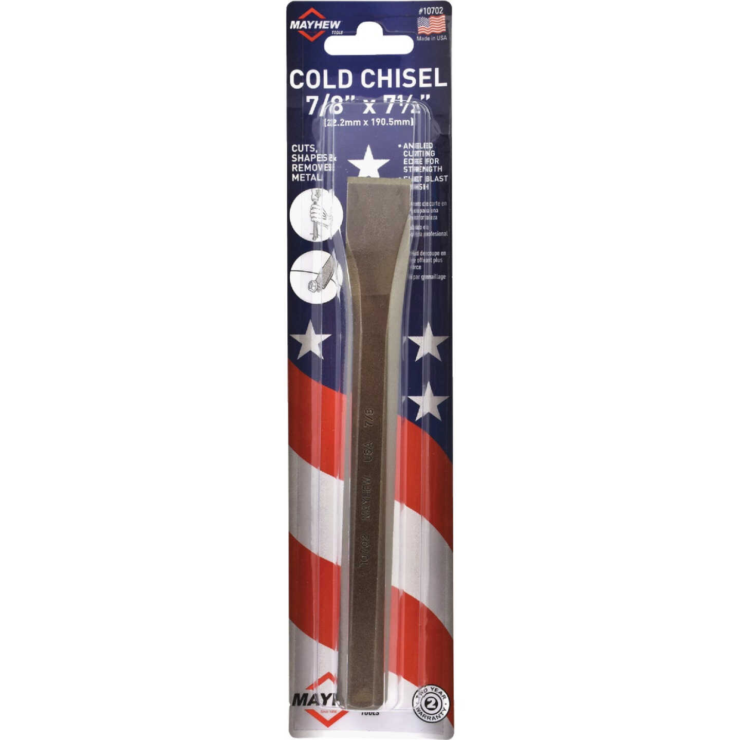 Mayhew Tools 7/8 In. x 7-1/2 In. Cold Chisel Image 2