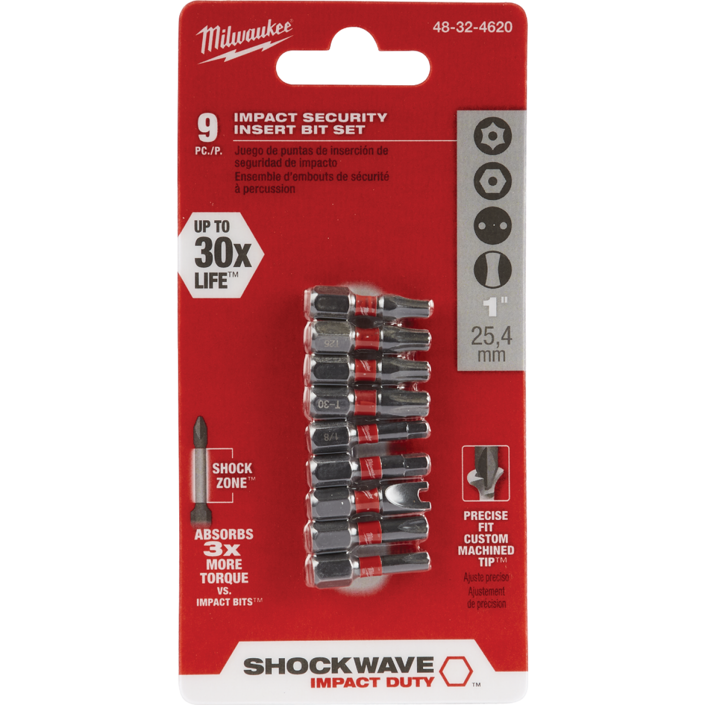 Milwaukee SHOCKWAVE Security Insert Impact Screwdriver Bit Set (9-Piece) Image 1