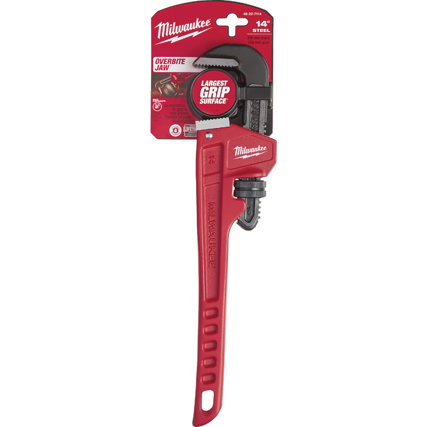 Milwaukee 14 In. Steel Pipe Wrench Image 1