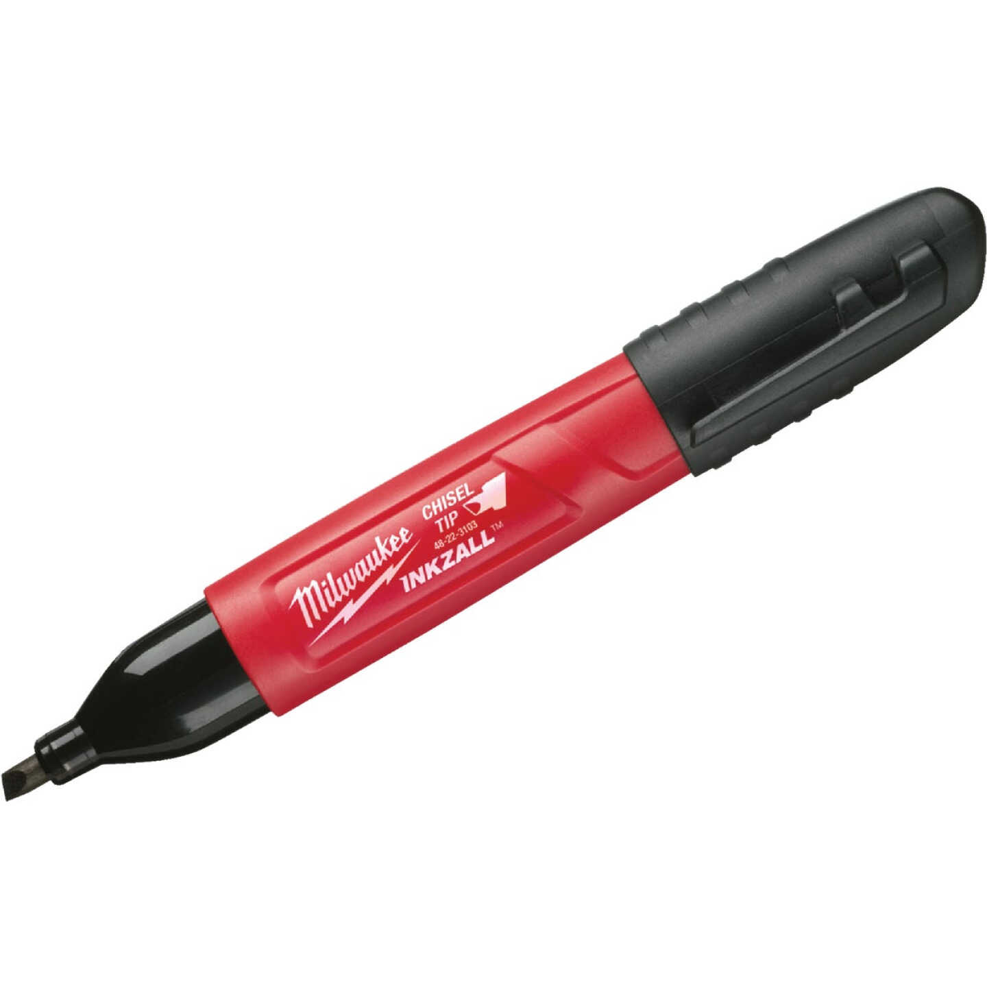 Milwaukee INKZALL Medium Chisel Tip Black Job Site Marker, 7-1/8 In. L Image 1