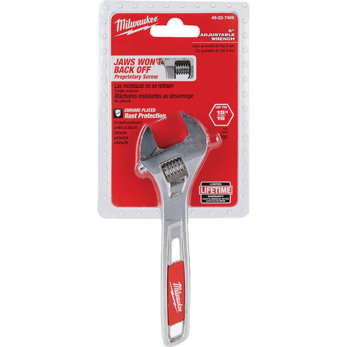 Milwaukee 6 In. Adjustable Wrench Image 3