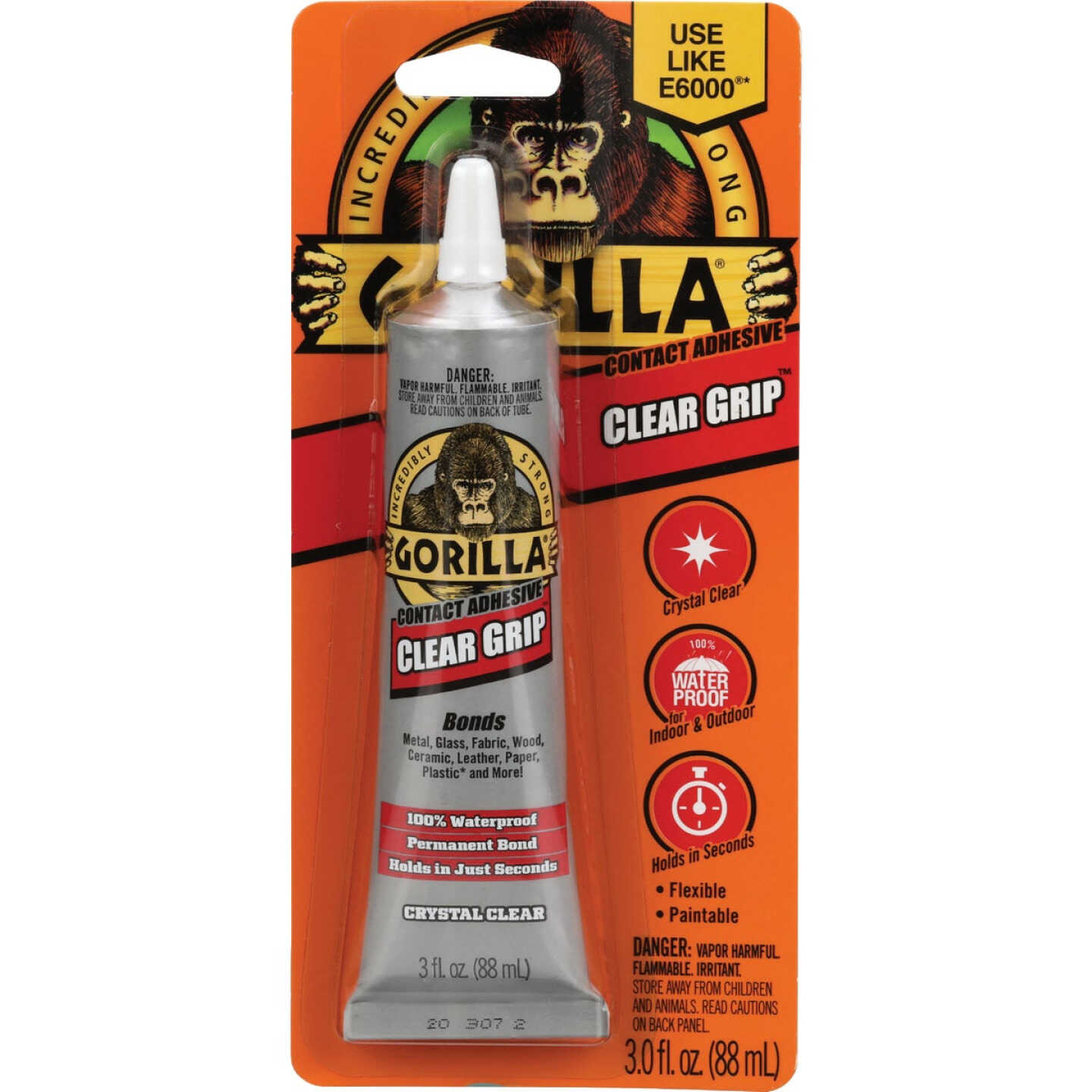 Gorilla Clear Grip 3.0 Oz. Multi-Purpose Adhesive Image 1