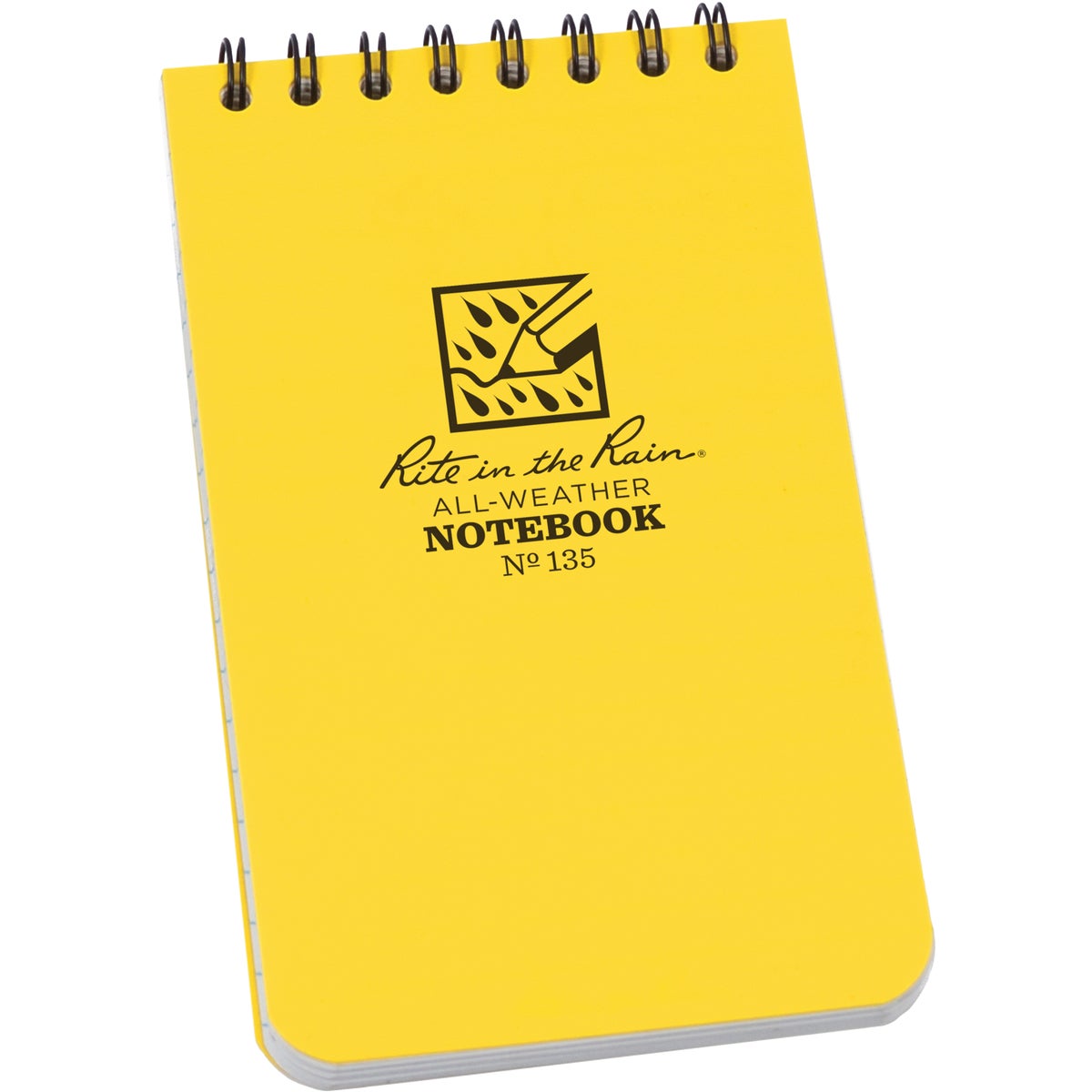 Rite in the Rain 3 In. x 5 In. 50-Sheet Top Spiral Yellow Notebook