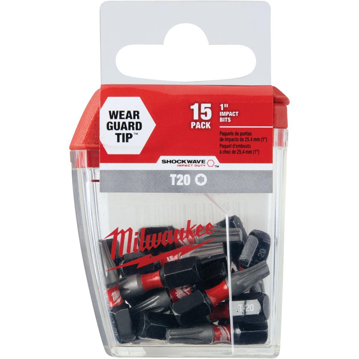 Milwaukee SHOCKWAVE T20 TORX 1 In. Insert Impact Screwdriver Bit (15-Pack) Image 1