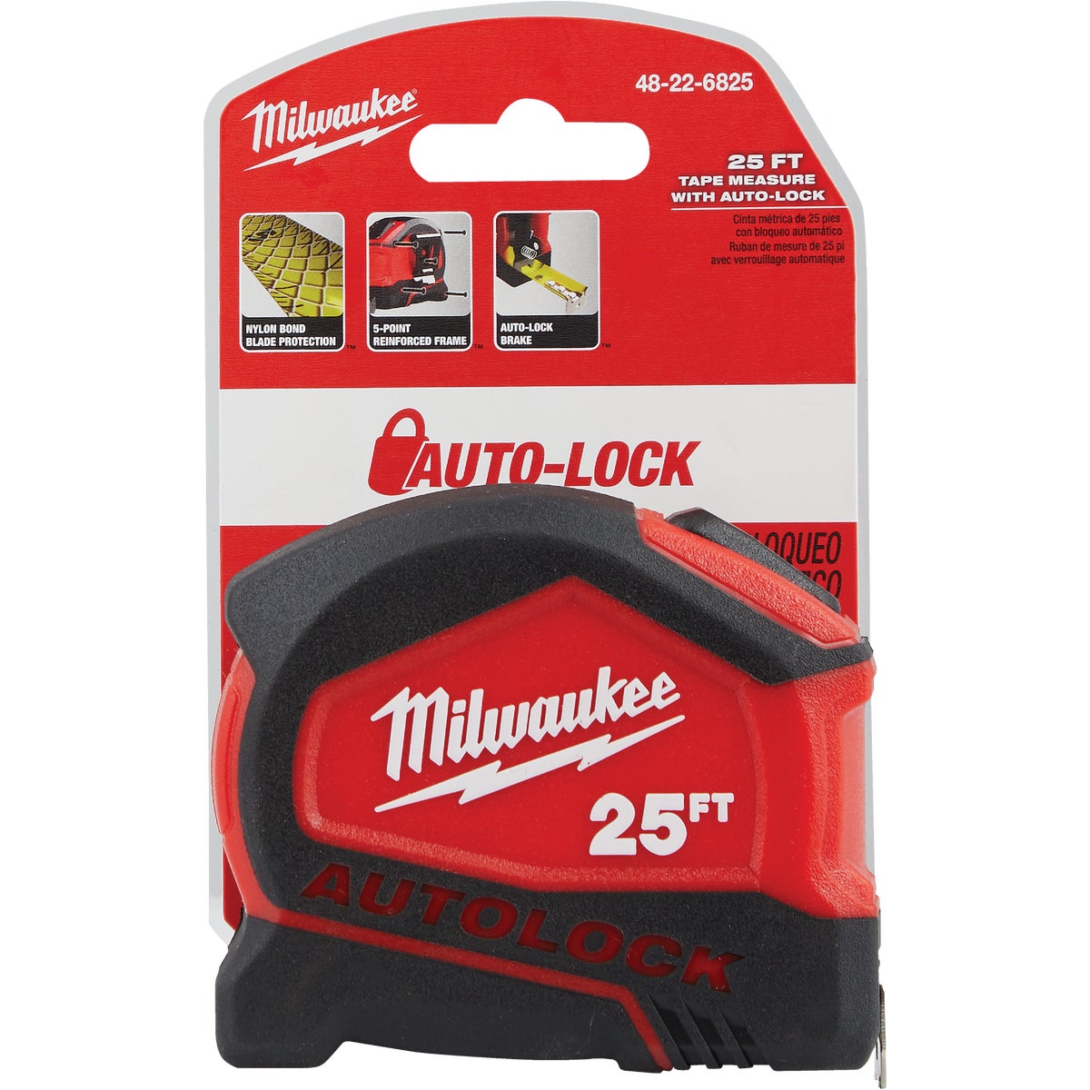 Milwaukee 25 Ft. Compact Auto Lock Tape Measure Image 2