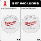 Milwaukee 10 In. 40-Tooth General Purpose & 60-Tooth Fine Finish Wood Circular Saw Set Image 2