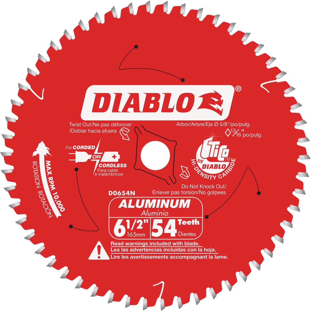 Diablo 6-1/2 In. 54-Tooth Aluminum Circular Saw Blade Image 1