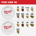 Milwaukee 12 In. 44-Tooth General Purpose & 80-Tooth Fine Finish Wood Circular Saw Blade Set Image 3