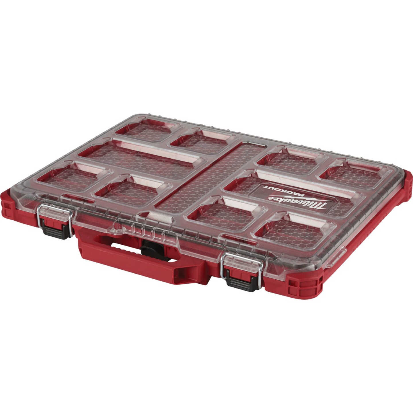 Milwaukee PACKOUT 16.50 In. W x 2.50 In. H x 19.75 In. L Lo Profile Small Parts Organizer with 10 Bins Image 1