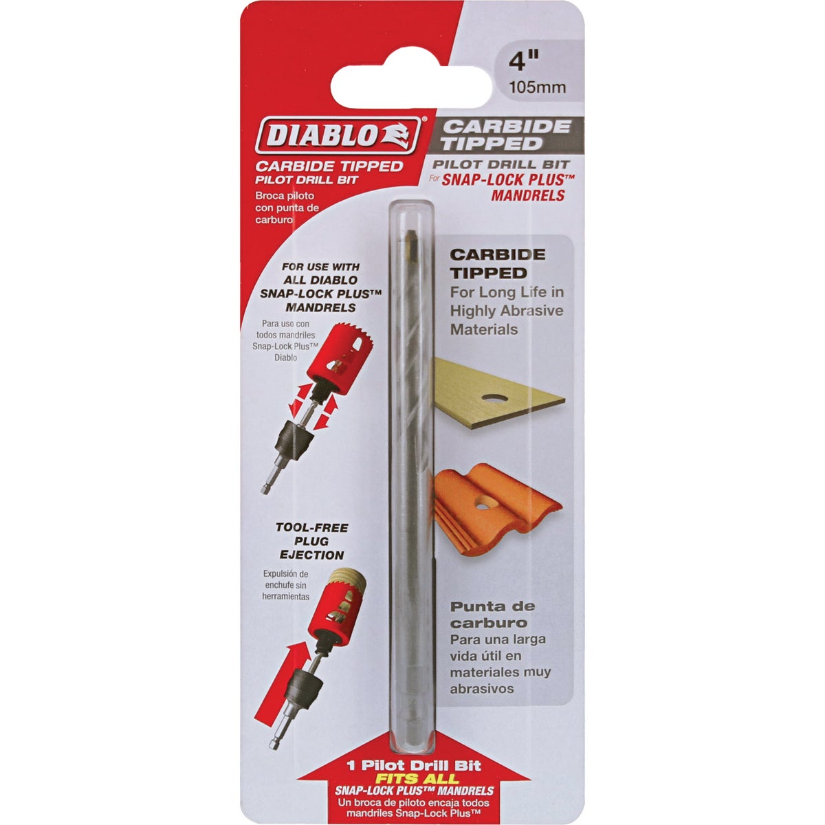 Diablo 1/4 In. x 4 In. Carbide Pilot Drill Bit Image 2