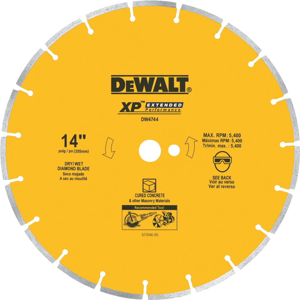DeWalt Extended Performance 14 In. Segmented Diamond Blade Image 1