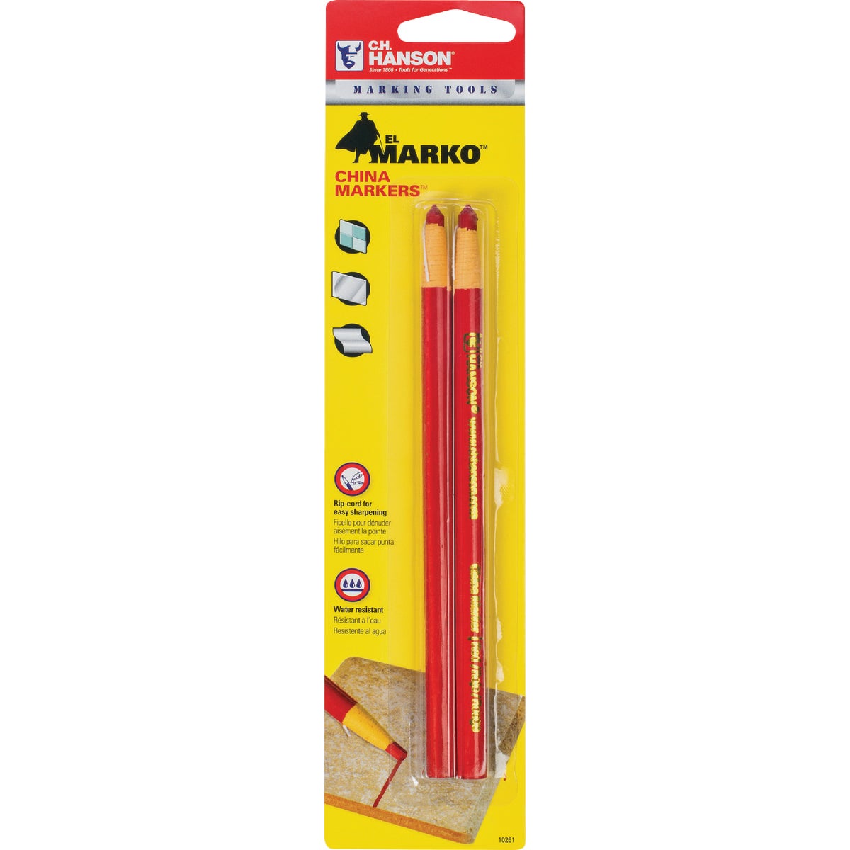 C.H. Hanson Red China Marker (2-Pack)