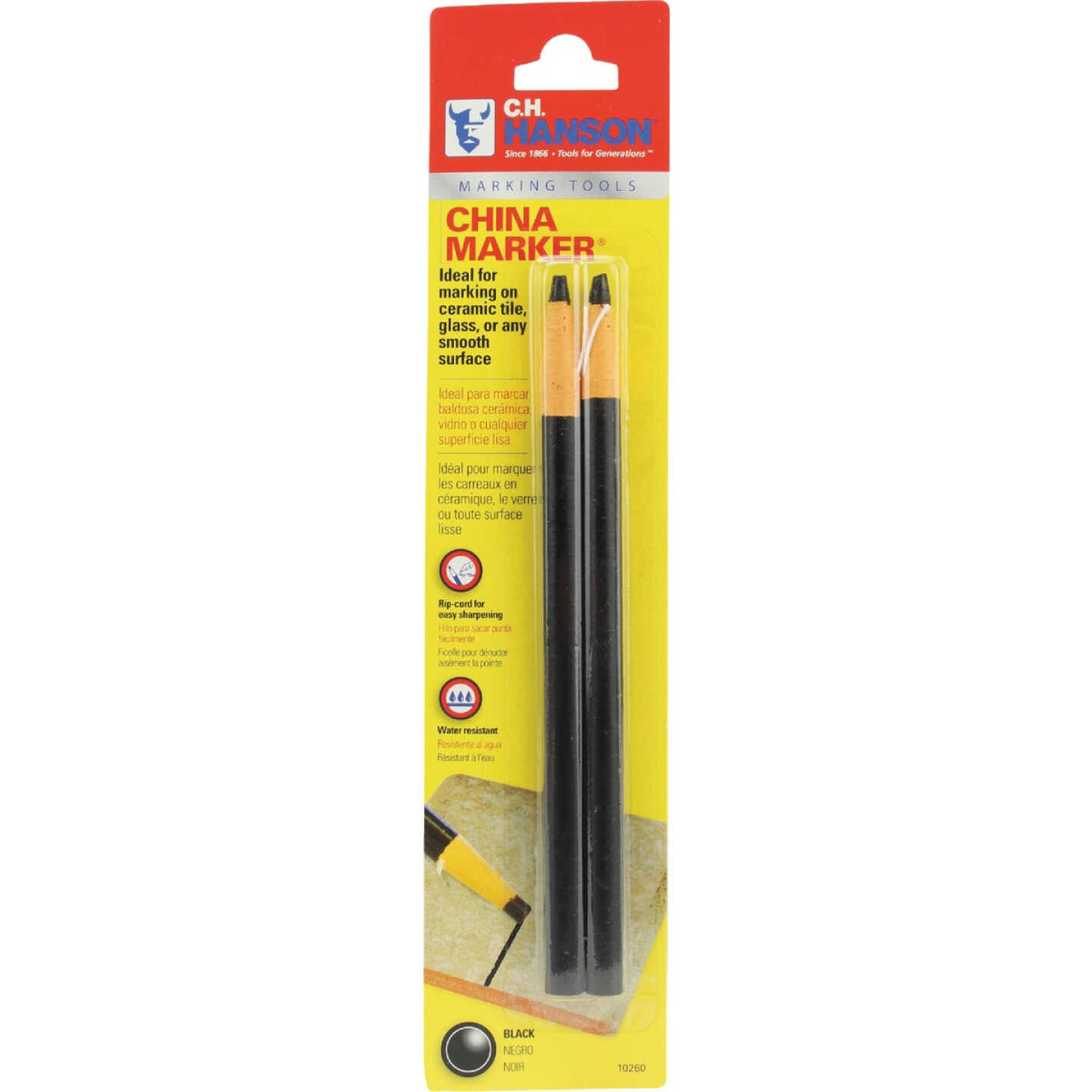 C.H. Hanson Black China Marker (2-Pack) Image 1