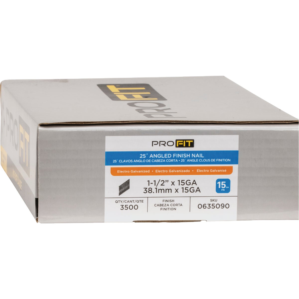 Pro-Fit 1-1/2 In. 15 Gauge Electro Galvanized 25 Degree FN-Style Angled Finish Nail (3650 Ct.) Image 2
