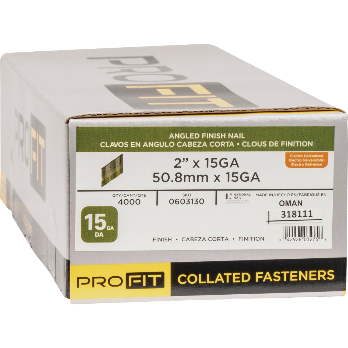 Pro-Fit 2 In. 15 Gauge Electro Galvanized 33 Degree DA-Style Angled Finsh Nail (4000 Ct.) Image 2