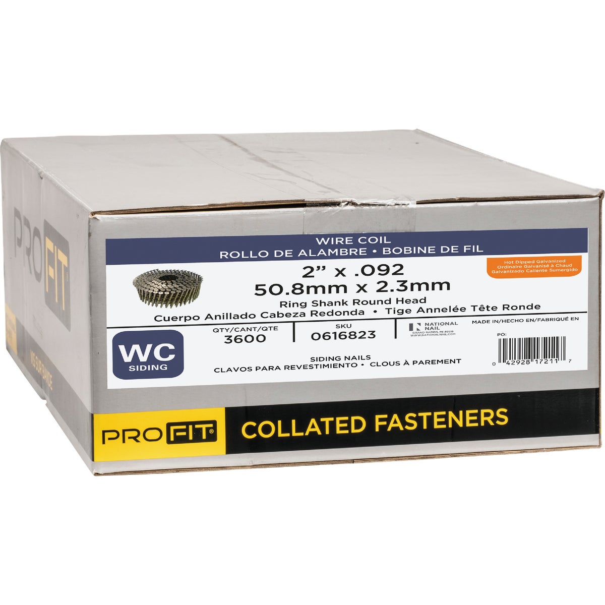 Pro-Fit 2 In. x 0.092 In. 15 Degree Wire Weld Hot Dipped Galvanized Coil Siding Nail (3600 Ct.) Image 2