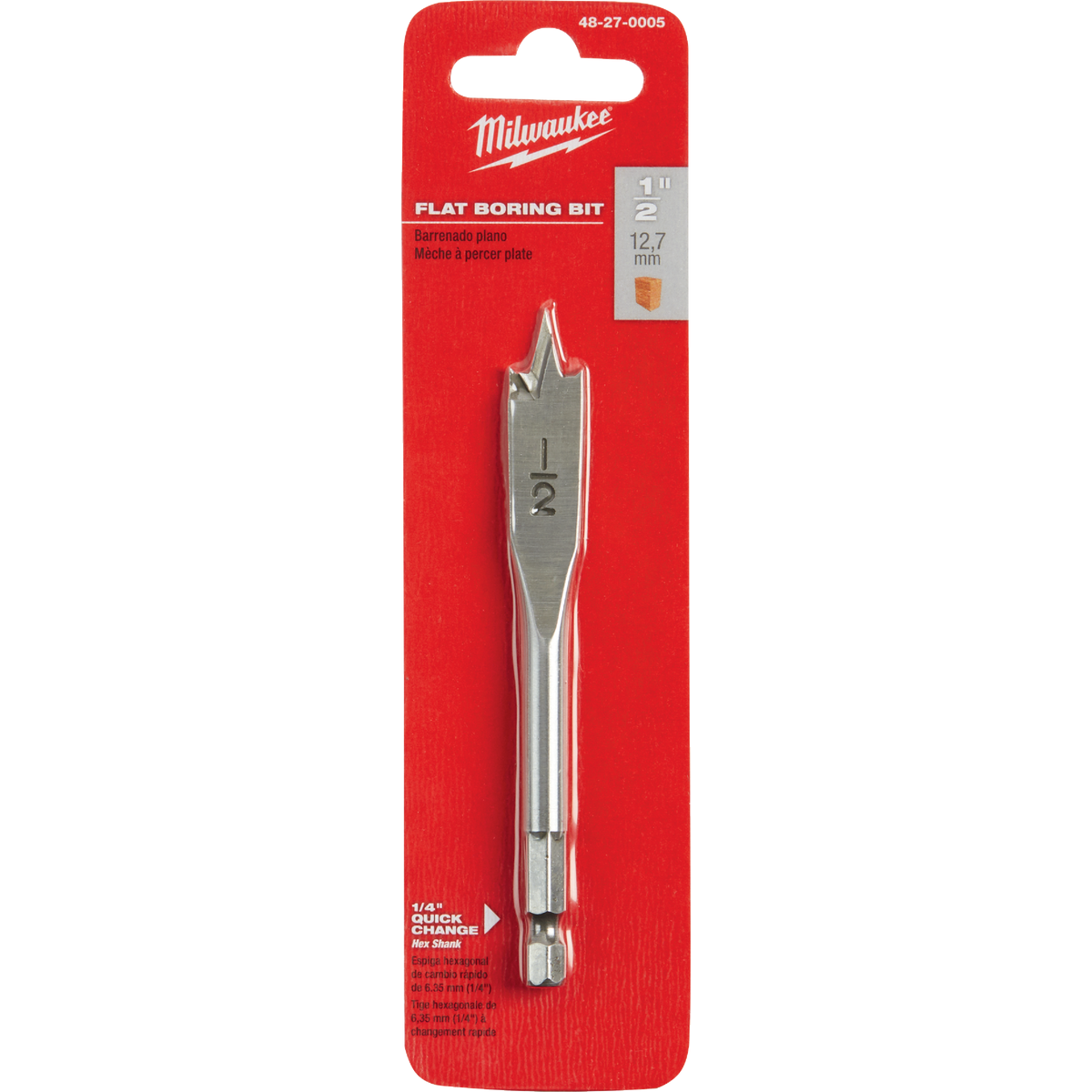 Milwaukee 1/2 In. x 4-1/2 In. Spade Bit Image 1