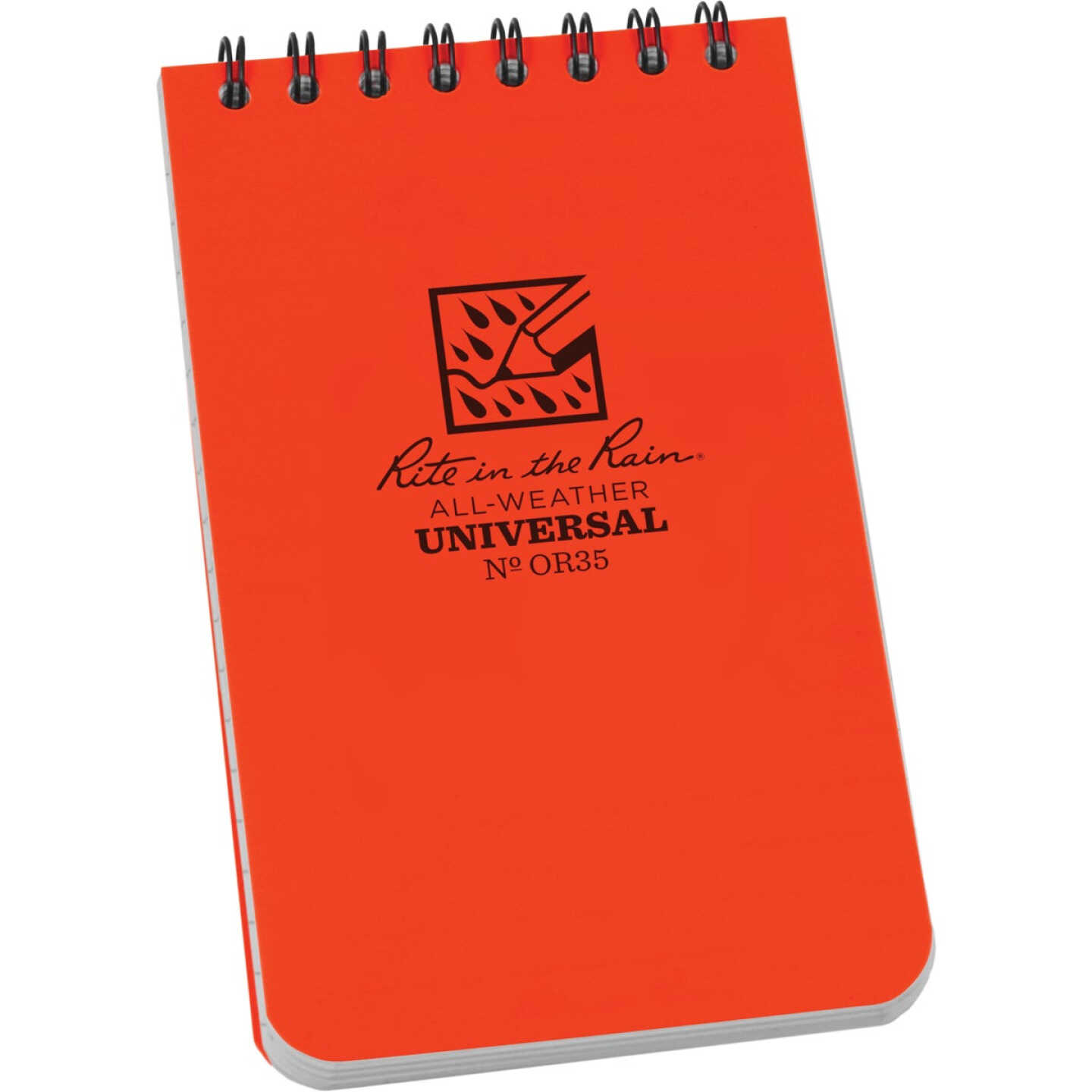 Rite in the Rain 3 In. x 5 In. 50-Sheet Top Spiral Orange Notebook Image 1