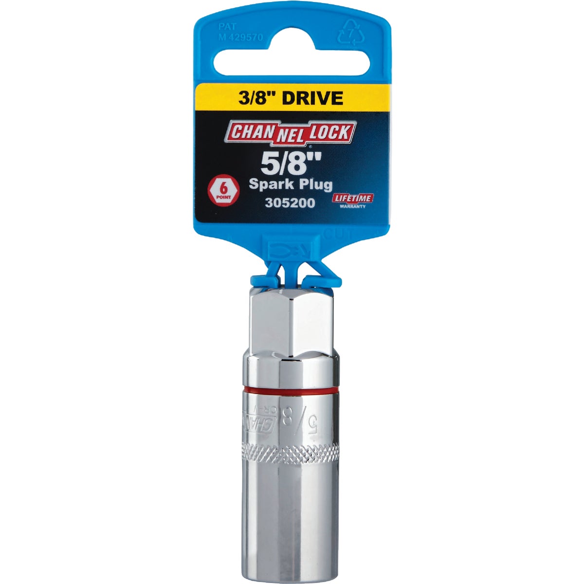 Channellock 3/8 In. Drive 5/8 In. 6-Point Standard Spark Plug Socket Image 2