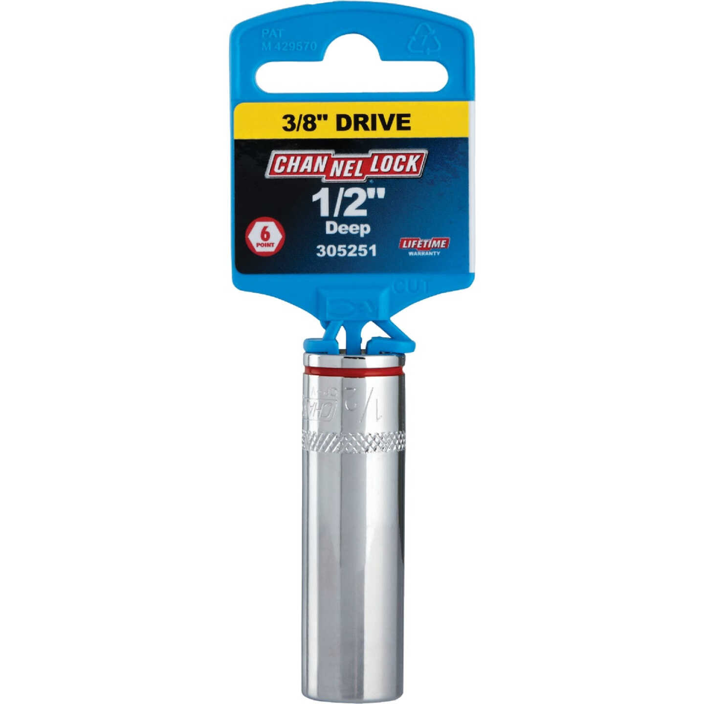 Channellock 3/8 In. Drive 1/2 In. 6-Point Deep Standard Socket Image 2