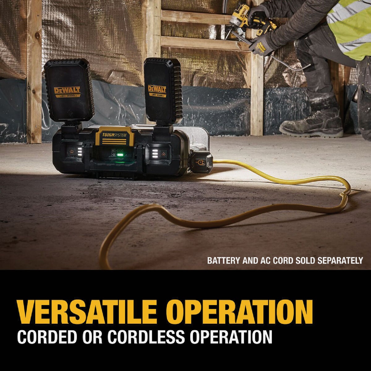 DEWALT ToughSystem 2.0 20V/60V MAX Adjustable Work Light with Storage Tote Image 8