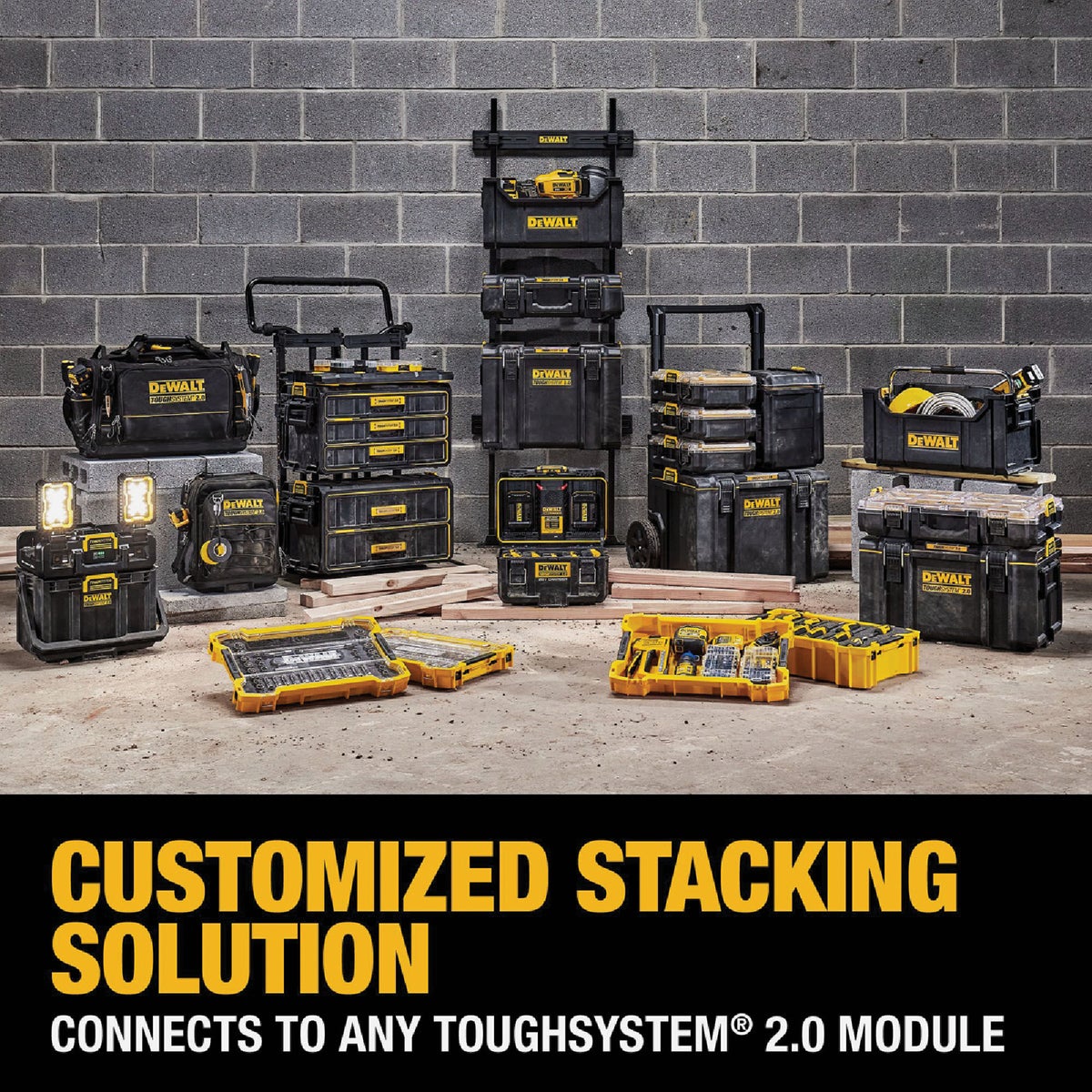 DEWALT ToughSystem 2.0 20V/60V MAX Adjustable Work Light with Storage Tote Image 5