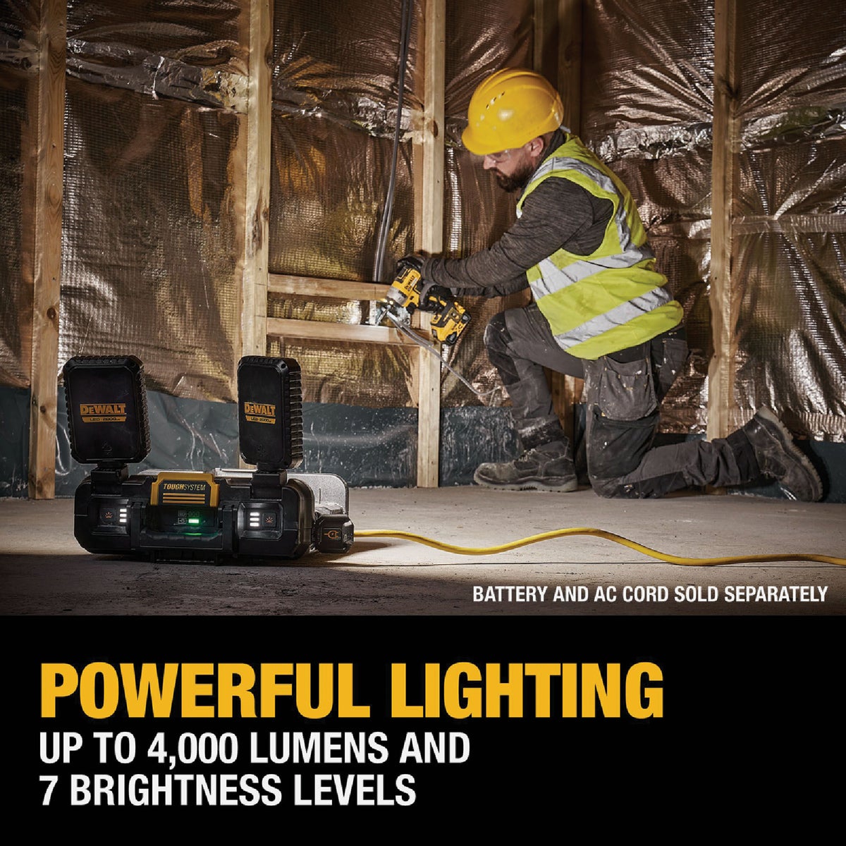 DEWALT ToughSystem 2.0 20V/60V MAX Adjustable Work Light with Storage Tote Image 9