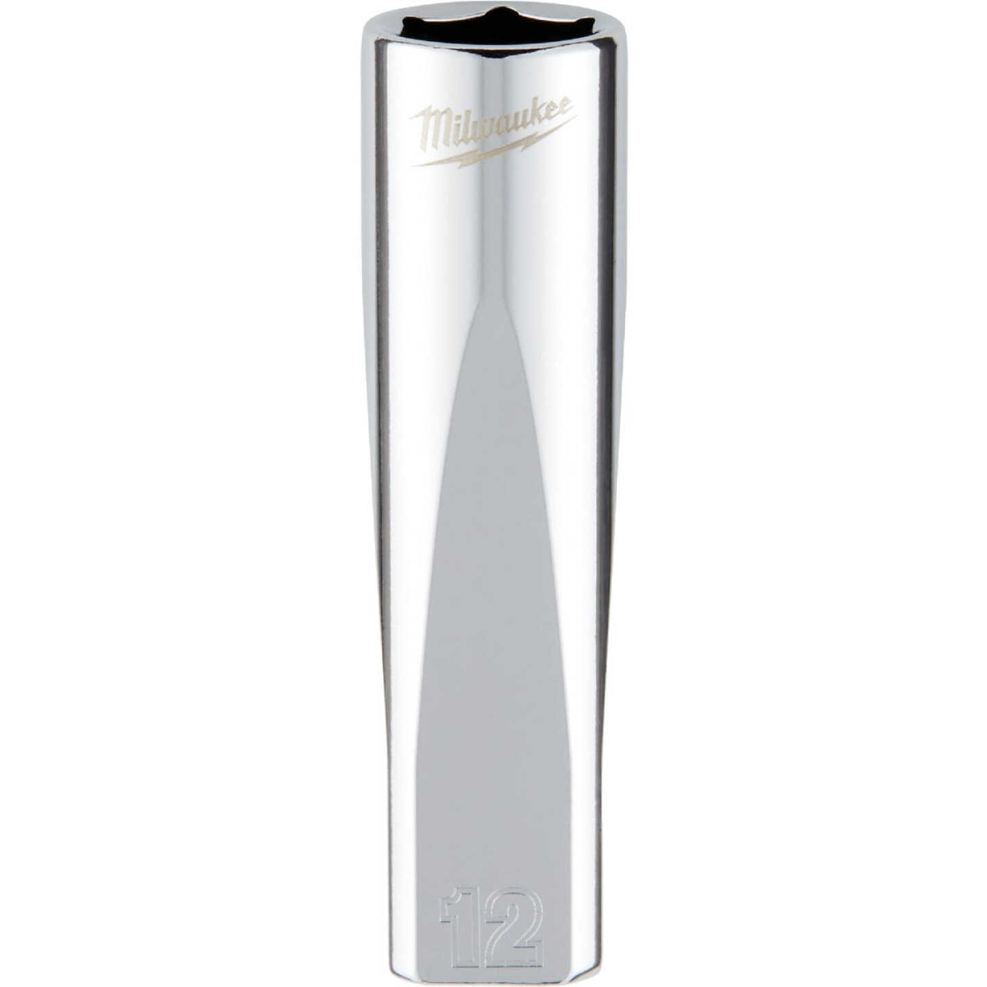 Milwaukee 3/8 In. Drive 12 mm 6-Point Deep Metric Socket with FOUR FLAT Sides Image 1