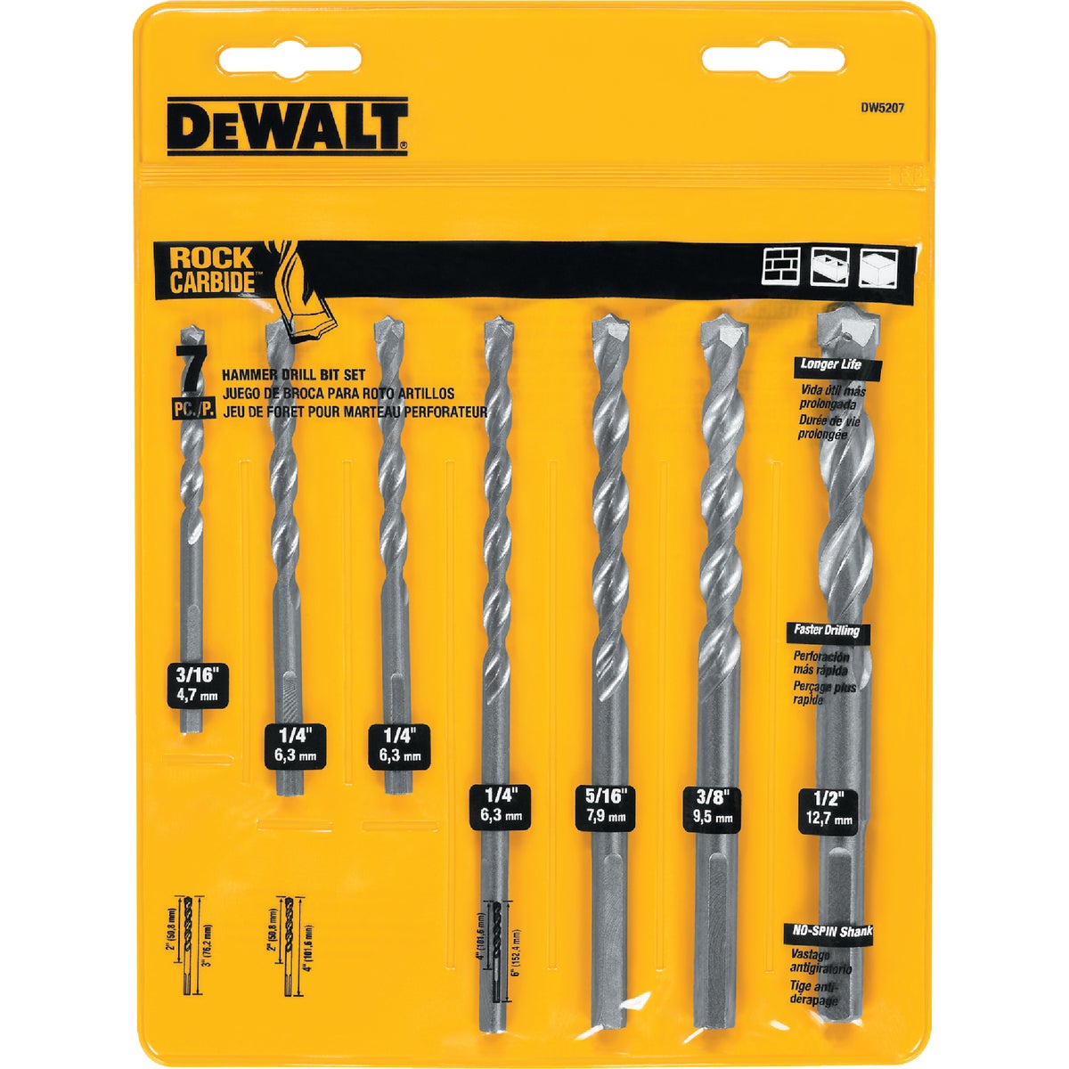 DEWALT Masonry Drill Bit Set (7-Piece) Image 1