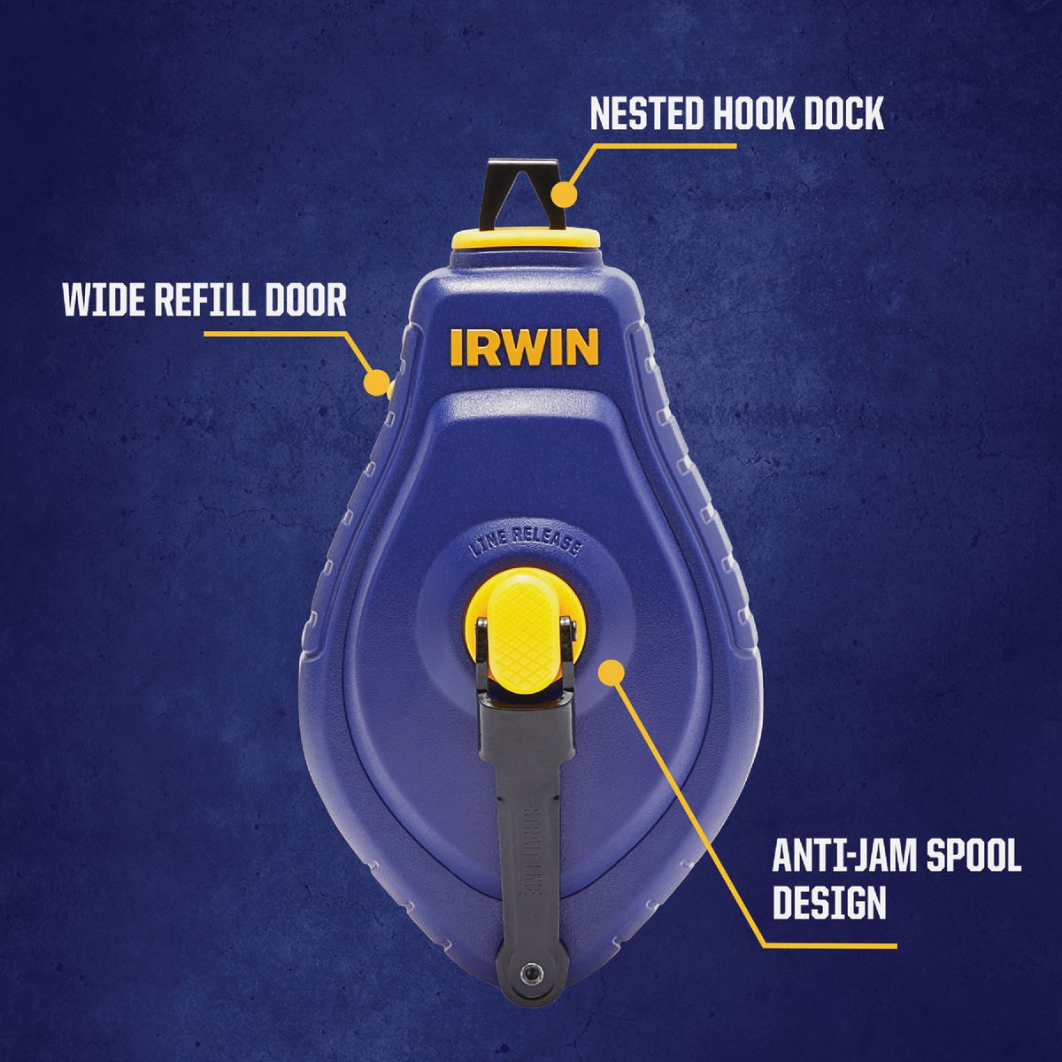 Irwin STRAIT-LINE Speed-Line 100 Ft. Chalk Line Reel Image 2