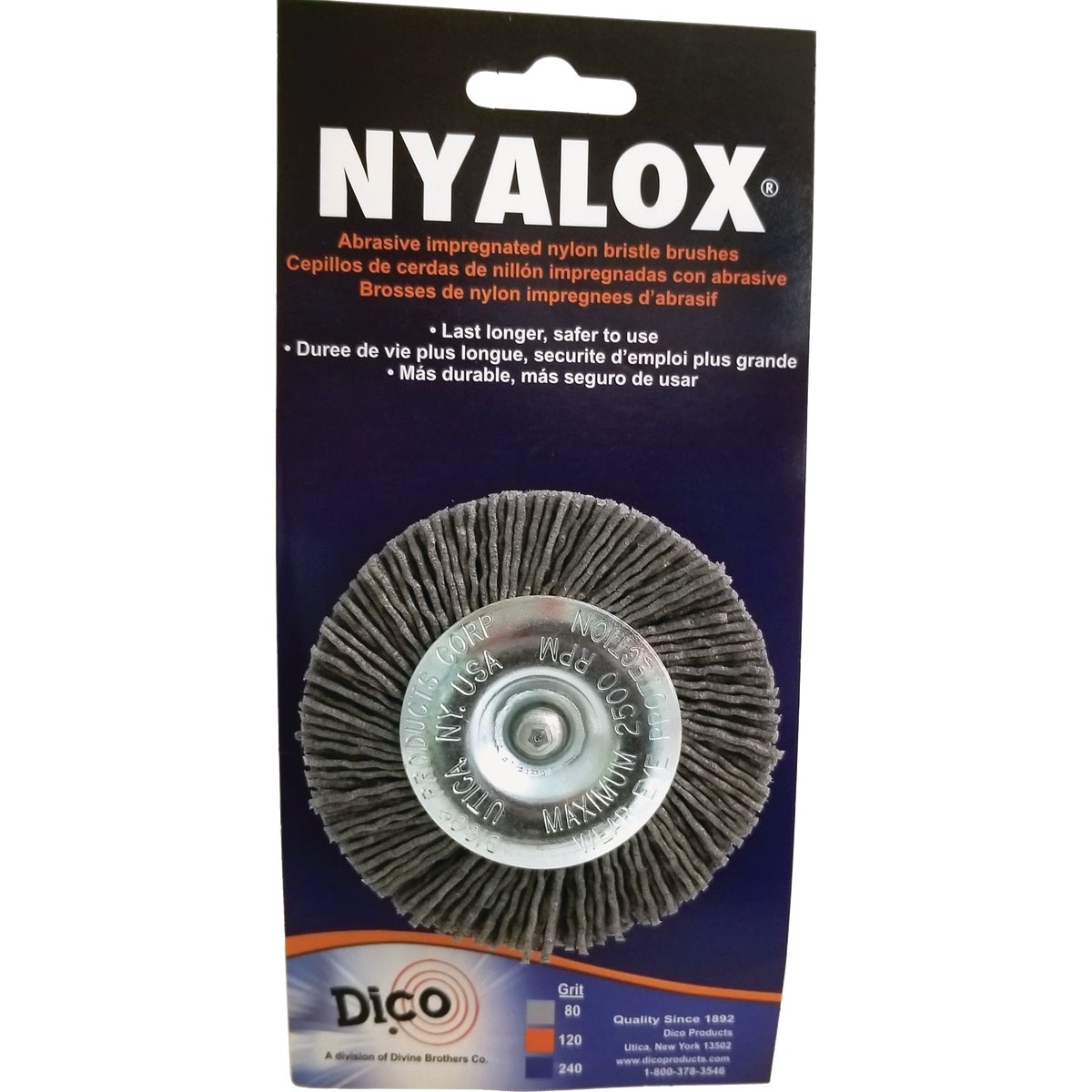 Dico Nyalox 3 In. Coarse Drill-Mounted Brush Image 2