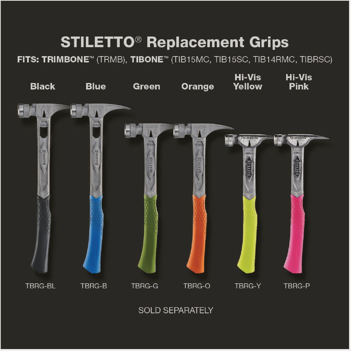 Stiletto Hammer Replacement Grip, Black Image 2