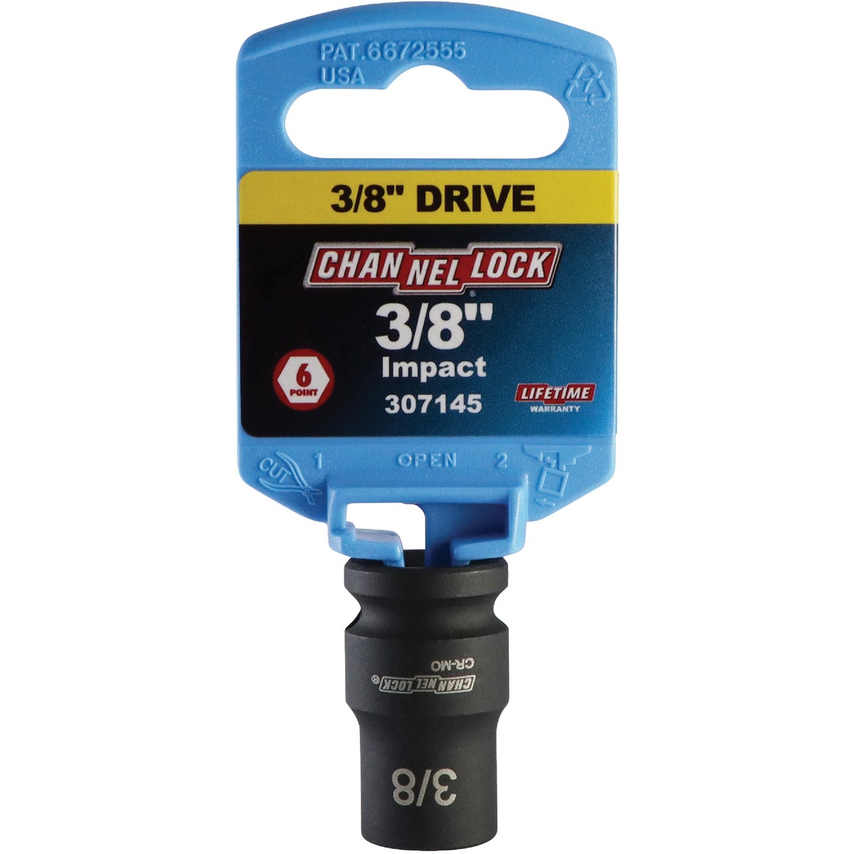 Channellock 3/8 In. Drive 3/8 In. 6-Point Shallow Standard Impact Socket Image 2