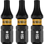 DEWALT FlexTorq 1 In. T15 TORX Impact Screwdriver Bit (3-Pack) Image 1